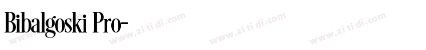 Bibalgoski Pro字体转换